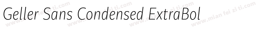 Geller Sans Condensed ExtraBold字体转换